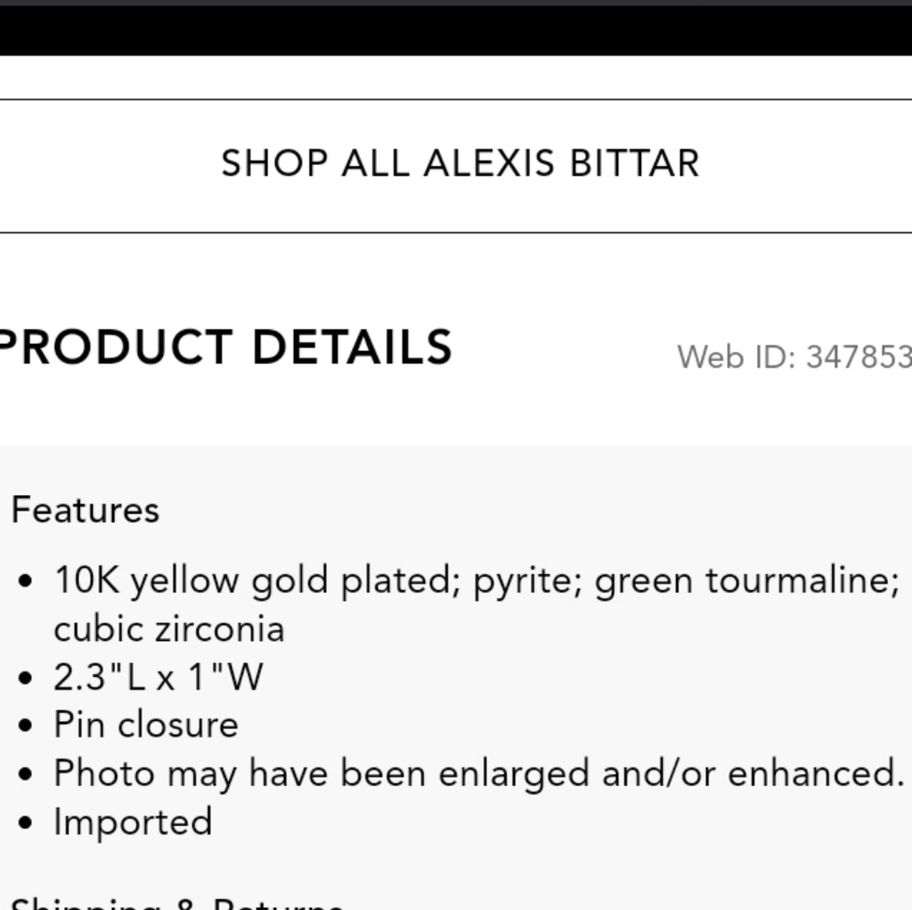 Alexis Bittar Georgian Double Stone Brooch - Picture 2 of 10